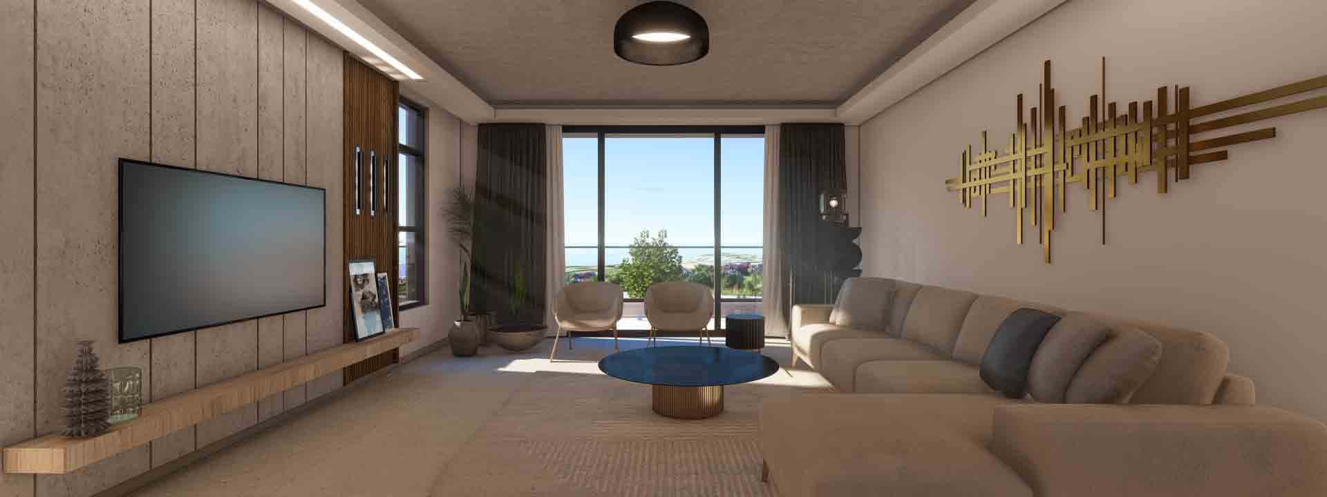 Villa Ariana interior visualisation - Living Room